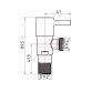 Кран кутовий Thermo Alliance Standart (палочка) 1/2&amp;quot;ЗЗ, нерж, хром, керам. буксу TAS349W1515 - 2