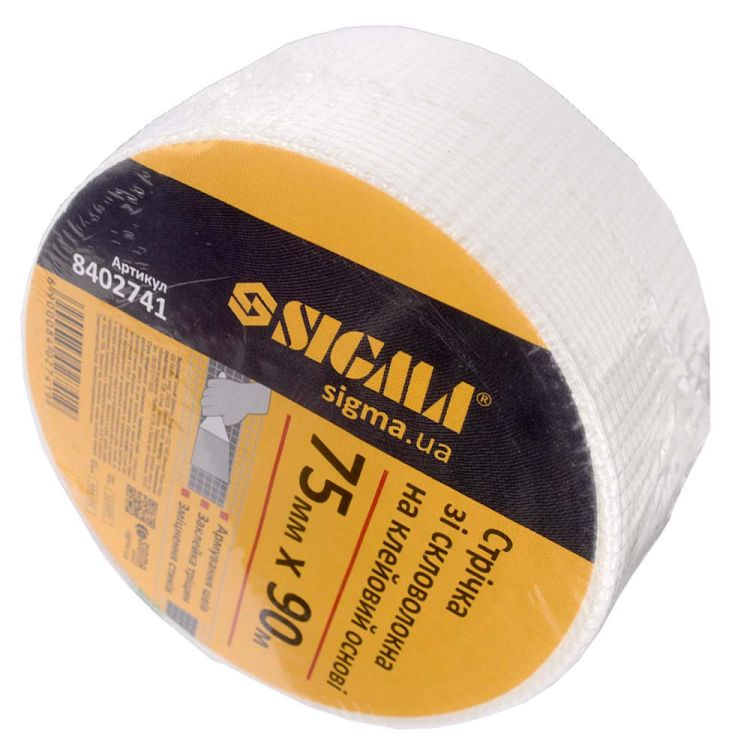 Лента стеклотканевая на клеевой основе 75ммх90м Sigma (8402741) - 5