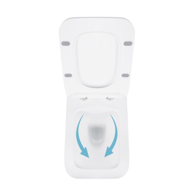 Унитаз подвесной Q-tap Crow WHI 5170 безободковый - 6