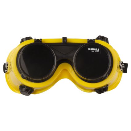 Окуляри зварювальника з відкидним склом (круглі) SIGMA (9413651) - 1