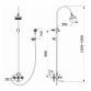 CUTHNA stribro система душевая (двухвентильный смеситель для ванны, верхний и ручной душ), хром - 2