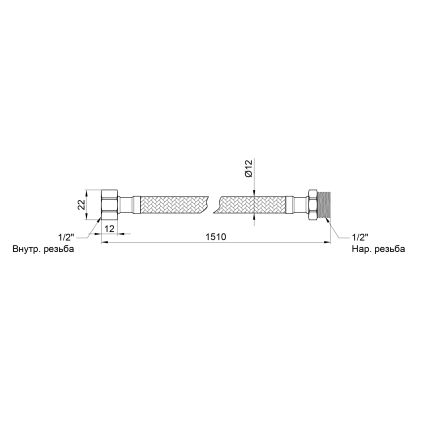 Шланг SD Plus нерж.опл.150 г ш SD398W150 - 2
