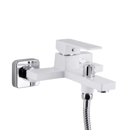 Змішувач для ванни Gemini (з душовим гарнітуром) QTGEM259CRW45683 Chrome/White Qtap - 3
