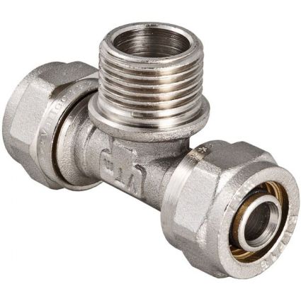 Тройник металлопл 16*1/2*16в HLV - 1