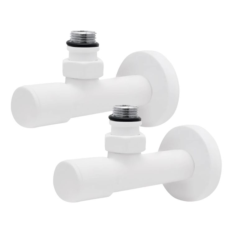 Комплект кранів Thermo Alliance Standart 1/2&amp;quot; З для рушникосушарки кутовий білий SF395W15W - 1