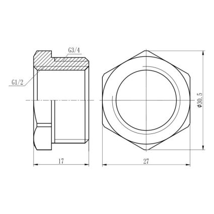Футорка SD Forte 1/2&amp;quot;х3/4&amp;quot; НВ - 2