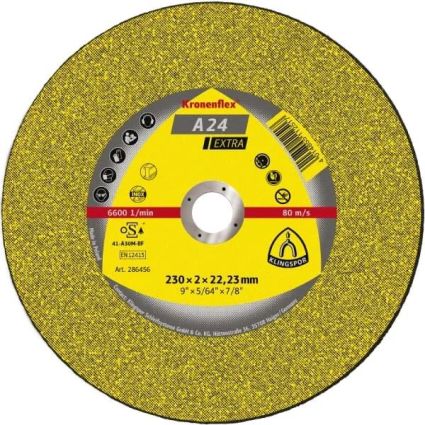 Круг отрезной Klingspor Kronenflex А 24 Extra 230х2х22,23 286456 - 1
