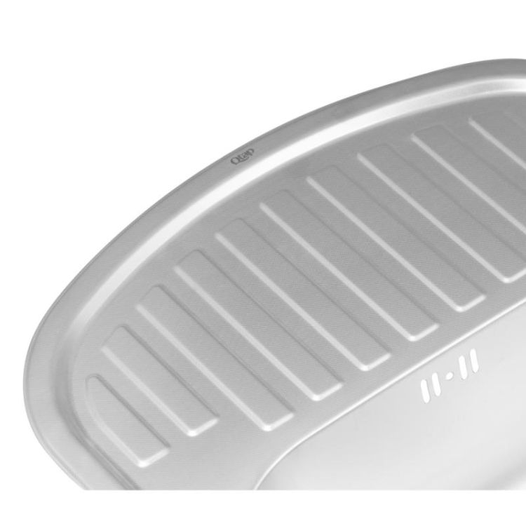Кухонна мийка Qtap 6349 dekor 0,8 мм (QT6349MICDEC08) - 6