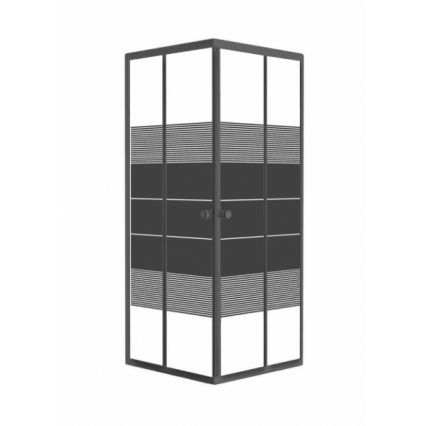 Душ.кабина квадрат.90х90х180см VELUM+поддон 90RZ501 стекло 4мм 90BRZ082 &amp;quot;Black linia&amp;quot; 091997 SPI - 1