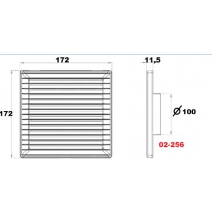 Решітка airRoxy KzZ 170x170 100 white (02-307) - 4