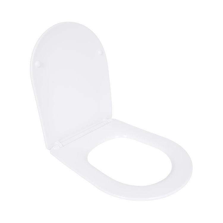 Сидіння для унітазу Qtap (Evia, Arvin, Leo 630) 410x330x22 мм, White, з мікроліфтом, Slim Duroplast, Quick Release QTSC179W49264 - 2