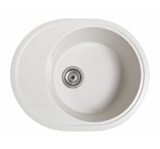 Мийка SOLID Comfy 580*470 біла  зі штучного каменю, з сіфоном