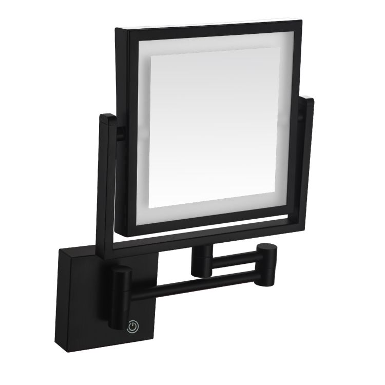Зеркало квадратное с подсветкой, сенсорное, подвесное, de la noche - 1