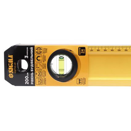 Уровень магнитный 3 капсулы 2 рукоятки 200см SIGMA (3717381) - 4