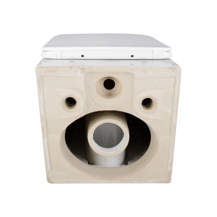 Комплект: Qtap Crow Ultra Quiet унітаз підвісний QT05335171W + Nest комплект інсталяції 4в1 (квадратна клавіша Chrome) QT0133M425 + M06028CRM - 9