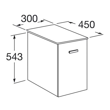 VICTORIA BASIC мебельный модуль 30см, с дверцей, белый глянец - 2