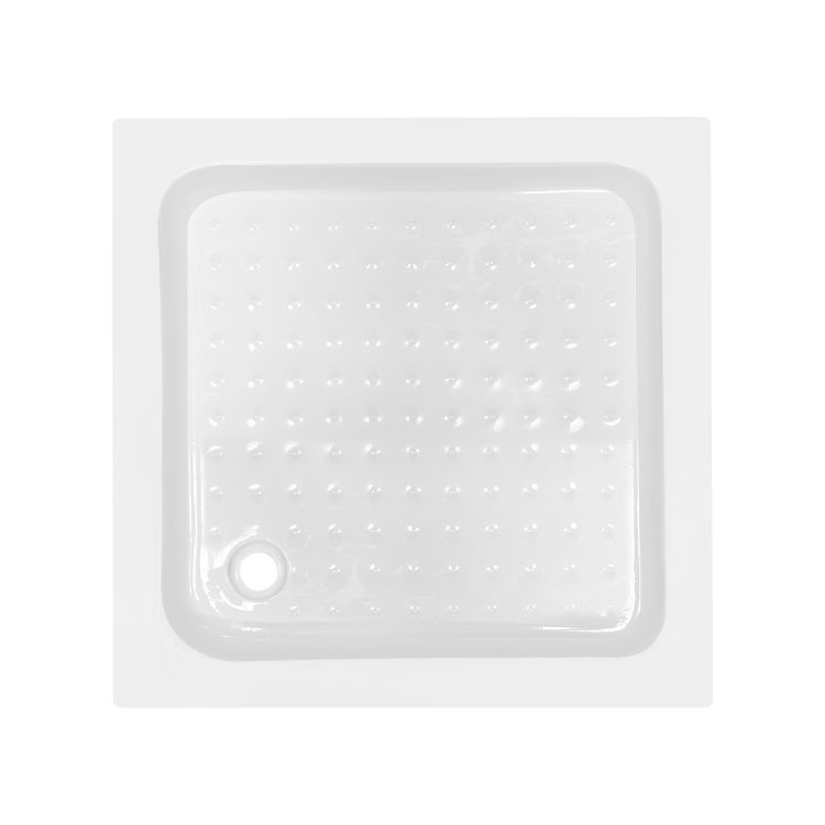 Душовий піддон квадратний акрил 80х80х14см KAPIELKA ST80x80x14 низький, Lidz - 1