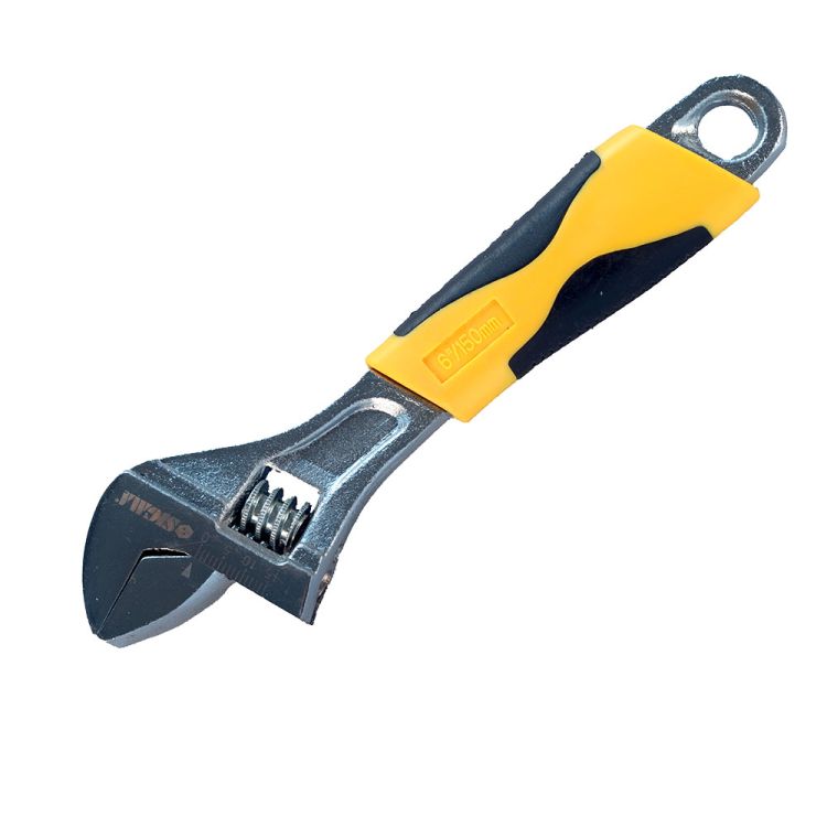 Ключ разводной 150мм CrV (обрезиненная рукоятка) Sigma (4101011) - 7