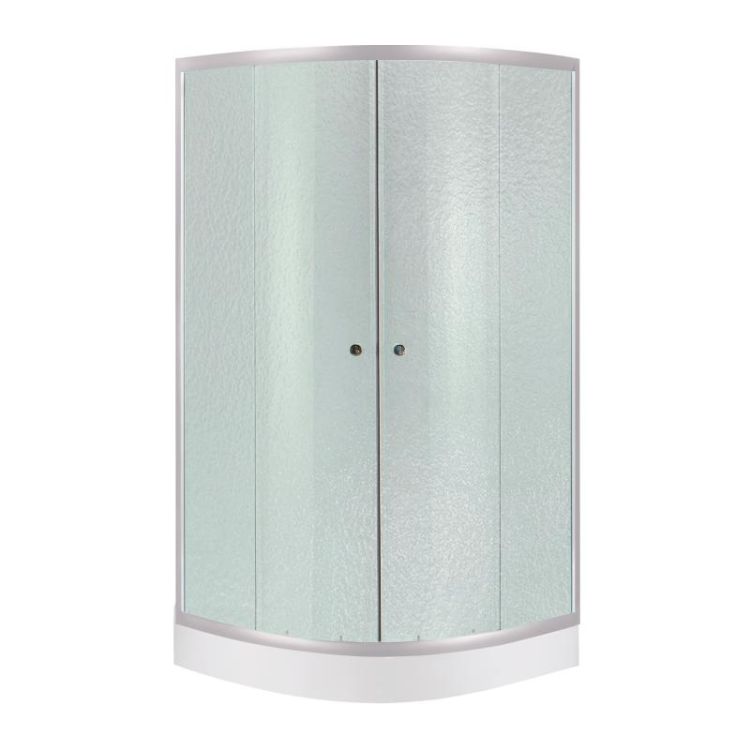 Душова кабіна Lidz Latwa SC90x90.SAT.LOW.FR, скло Frost 4 мм + Lidz Душовий піддон KAPIELKA ST90x90x15 - 1
