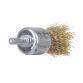 Щетка проволочная конусообразная Ø25мм хвостовик Ø6мм (латунированная) Sigma (9017021) - 4