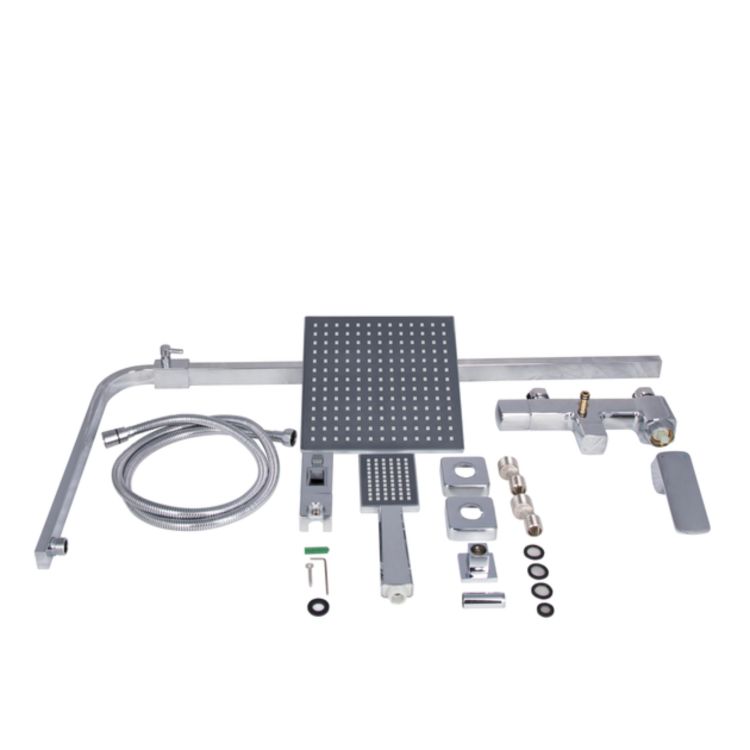 Душова система універсальна Qtap Sloup на три споживача (з виливом) QTSLO53103KNC49198 Chrome - 7