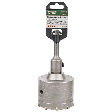 Коронка по бетону Ø80×70мм 10 зубцов + хвостовик 110мм SDS-plus GRAD (1514405) - 5