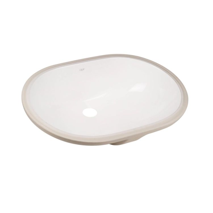 Комплект Qtap Stork: Раковина врізна овальна 560x395x195 мм White + Донний клапан PU02O - 4