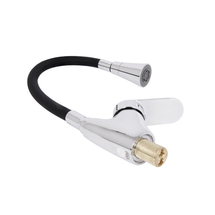 Змішувач для кухні Tani 007F3 з гнучким виливом (k40) LDTAN007F3BCR37649 Black / Chrome Lidz - 6