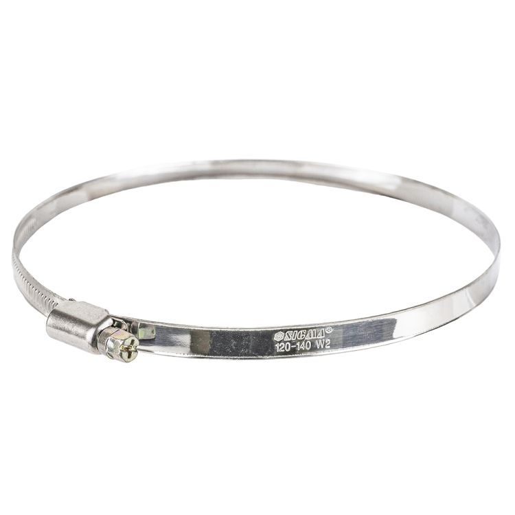 Хомут черв'ячний нержавіючий 9мм D120-140мм 10шт Sigma (2510201) - 3