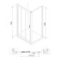 LEXO дверь 120*195см трехсекционная раздвижная, профиль хром, прозрачное стекло 6мм - 2