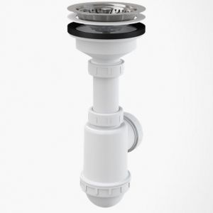 А446Р Сифон д\мойки из нерж. решеткой d115 и подводкой d50/40 - 1