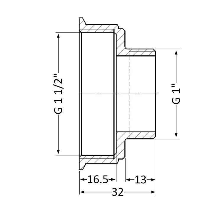 Перехід SD Plus 1 1/2&amp;quot;х1&amp;quot; ВЗ SD4094025 - 2
