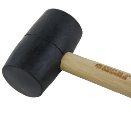 Киянка резиновая чёрная 340г деревянная рукоятка SIGMA (4317711) - 3
