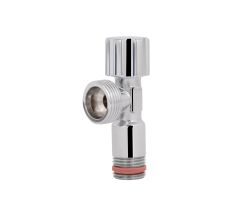 Кран кутовий Thermo Alliance Forte 1/2"З×3/4"З, хром TAF341W1520