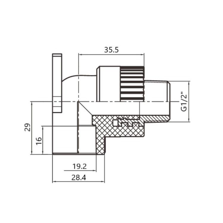 Кутник PPR Thermo Alliance настінний 20х1/2&amp;quot; ВР - 2