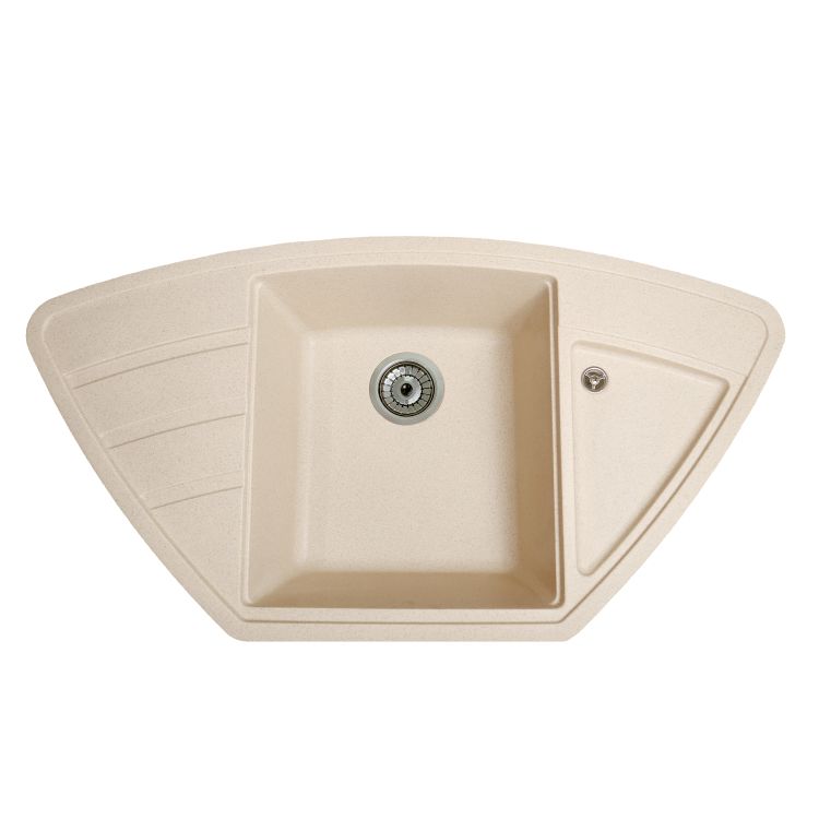 Мойка SOLID Craft 980*510 желтый из искусственного камня, с сіфоном - 1