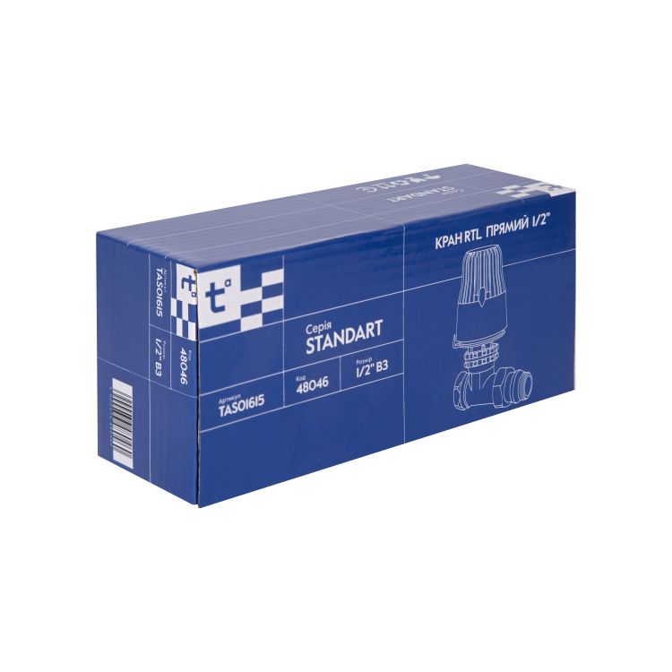 Кран RTL Standart прямий 1/2&amp;quot; ВЗ TAS01615 Thermo Alliance - 5