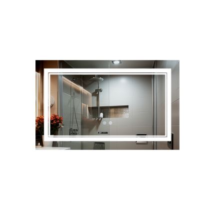 Дзеркало Qtap Cardinal (CA1) 800х500 з LED-підсвічуванням Touch, з антизапотіванням, з димером, рег. темп. кольору (3000-6500K) Reverse QT0478C5080 - 1