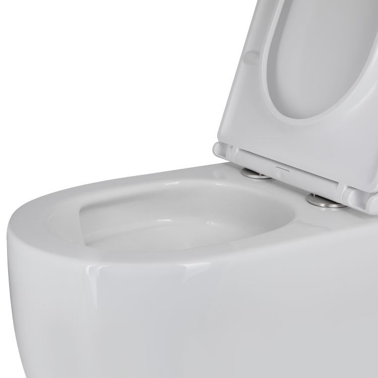 Унитаз подвесной Qtap Taurus безободочный с сиденьем Soft-close QT2433084EUQW - 8