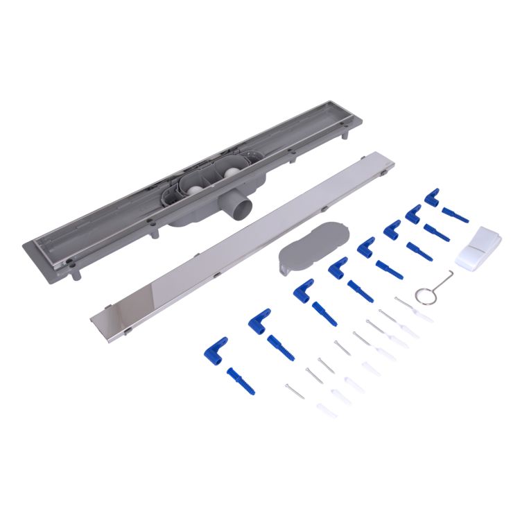 Трап Qtap Dry Tile304-700 лінійний з сухим затвором під плитку 700 мм - 7