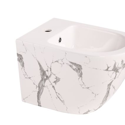 Біде підвісне Qtap Robin 515x370x350 мм, Marble QT13551381GMR - 5