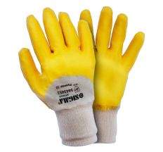 Перчатки трикотажные с нитриловым покрытием (желтые) 120 пар Sigma (9443451)