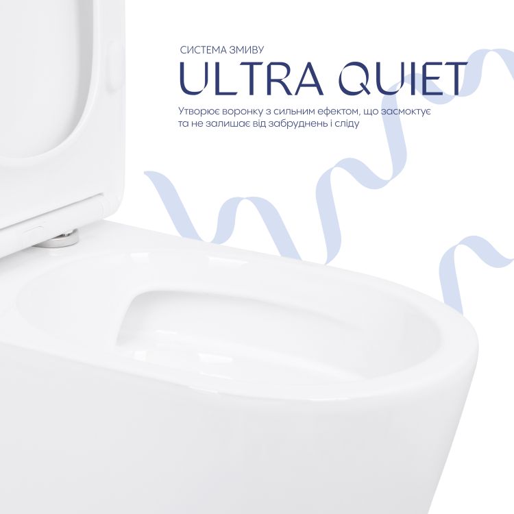 Унітаз підлоговий Qtap Leo Ultra Quiet 620×355×790 мм з сидінням Soft-close, White QTLEO27W49261 - 5
