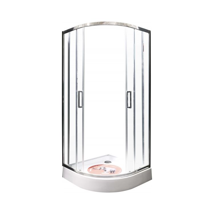 Душевая кабина XP1CP 4-90 R-550 transparent б/поддона, полукруглая, полир.алюм. Ravak - 2