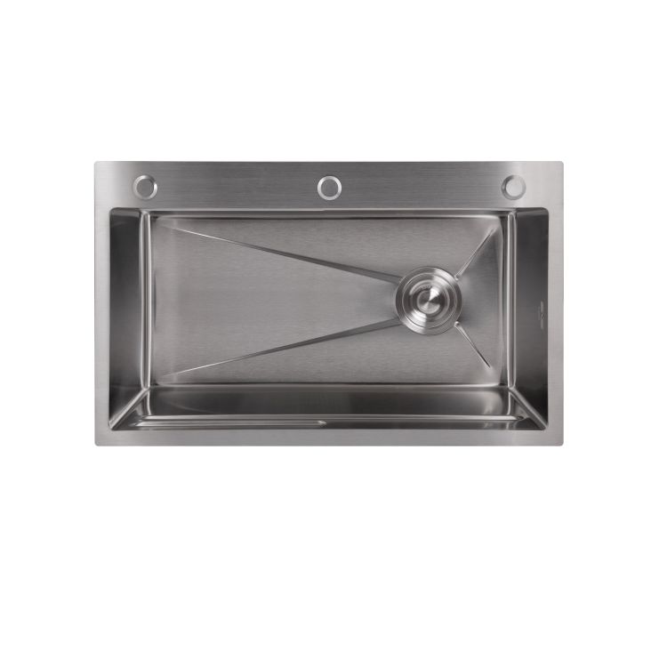 Мийка для кухні інтегрована Lidz Handmade H7545 Brushed Steel 3,0/1,0 мм LDH7545BRU49457 - 3