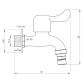 Кран поливальний 1/2&amp;quot; (NKS) 01 03 002 12 (MONO 002 12) Lidz - 2