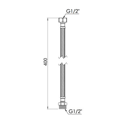 SD FORTE Шланг для воды, NYLON 40 см гш SF392W40 - 2
