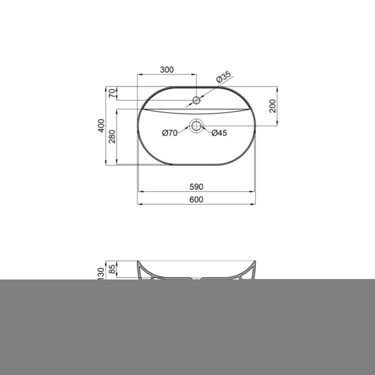 Раковина Qtap Scorpio 600x400x130 White QT14118045W - 2