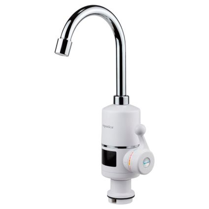 Кран-водонагреватель проточный NZ 3.0кВт 0,4-5бар для кухни гусак ухо на гайке с дисплеем AQUATICA (NZ-6B142W) - 1