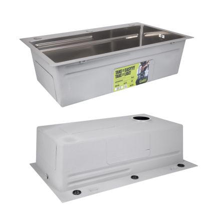 Акційний набір Lidz: мийка H7545 інтегрована Decor Honeycomb 3,0/1,0 мм LDH7545DEC48372 + Змішувач Aria для кухні з гнучким виливом (k35) Grey - 4